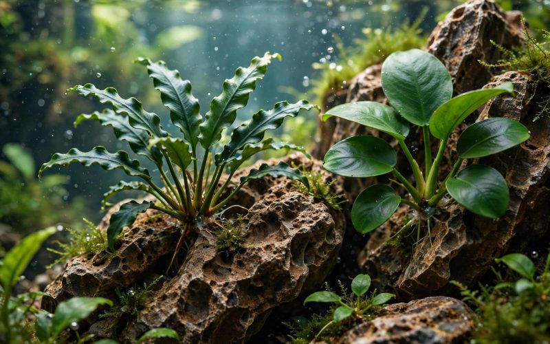How to Attach Aquarium Plants to Rocks
